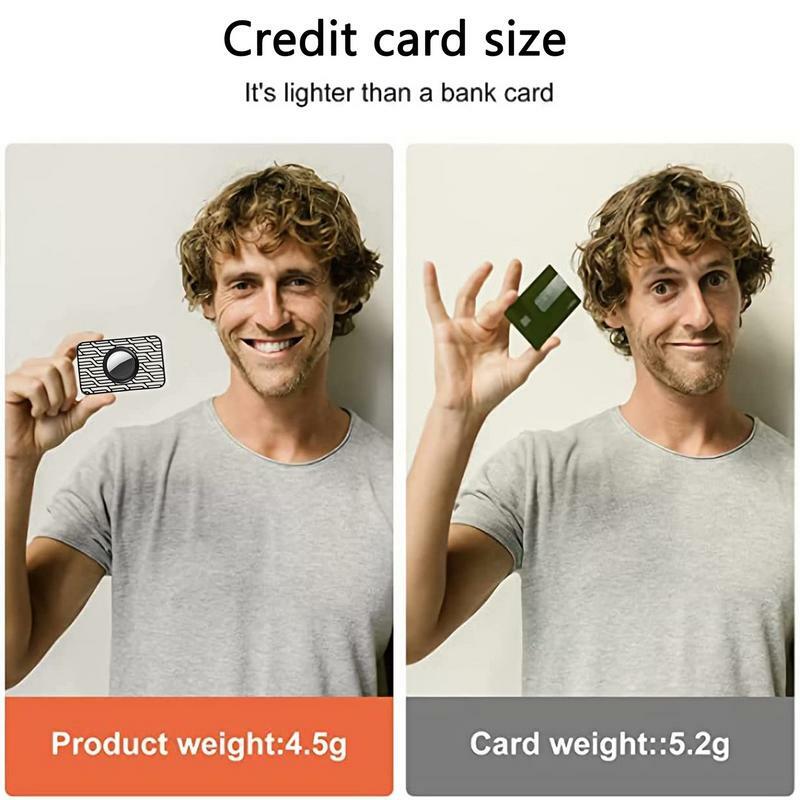 Étui portable pour Air Tag, protection de la taille de la carte de crédit, compatible avec Air Tag, portefeuille, sac à main, valise