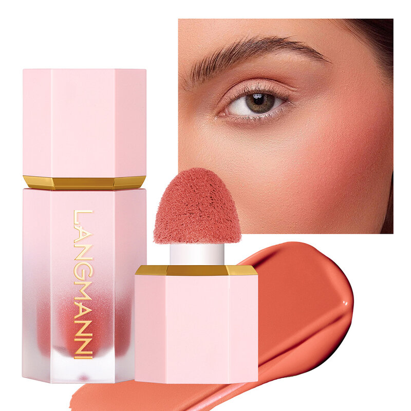 Liquid Face Liquid Blush Natural Smooth Cheek Rouge Long Lasting Waterproof Makeup Blusher Peach Creamy Face Makeup Cosmetic