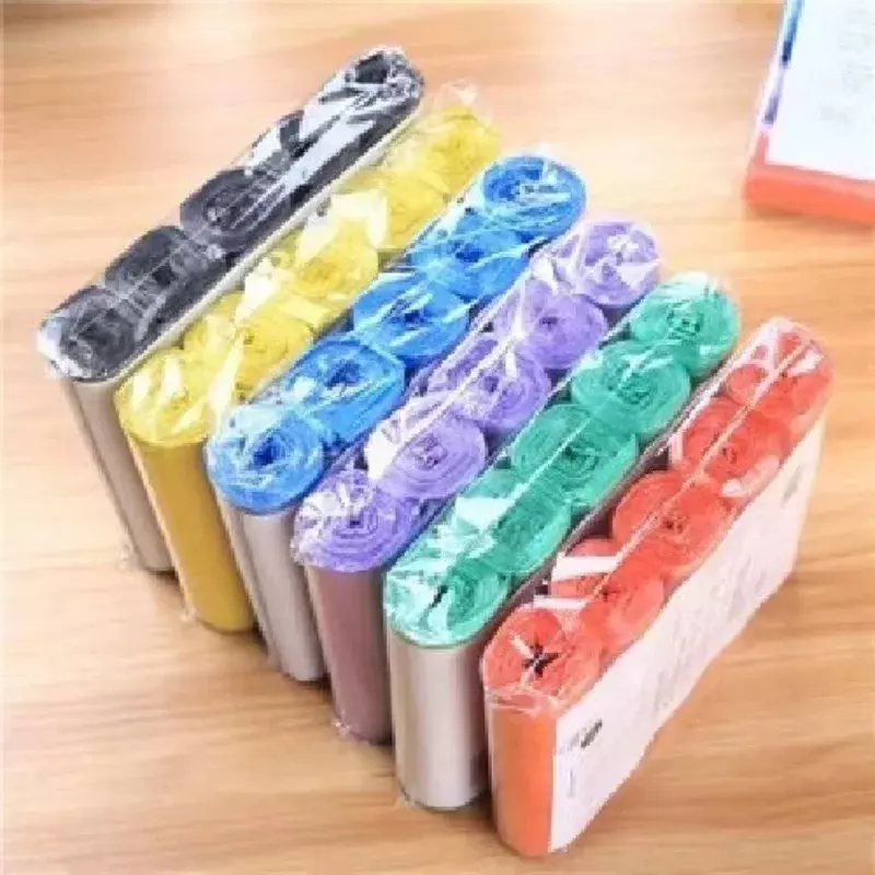 5 Rolls 1 pack 100Pcs Household Disposable Trash Pouch Kitchen Storage Garbage Bags Cleaning Waste Bag Plastic Bag Plastic Bag