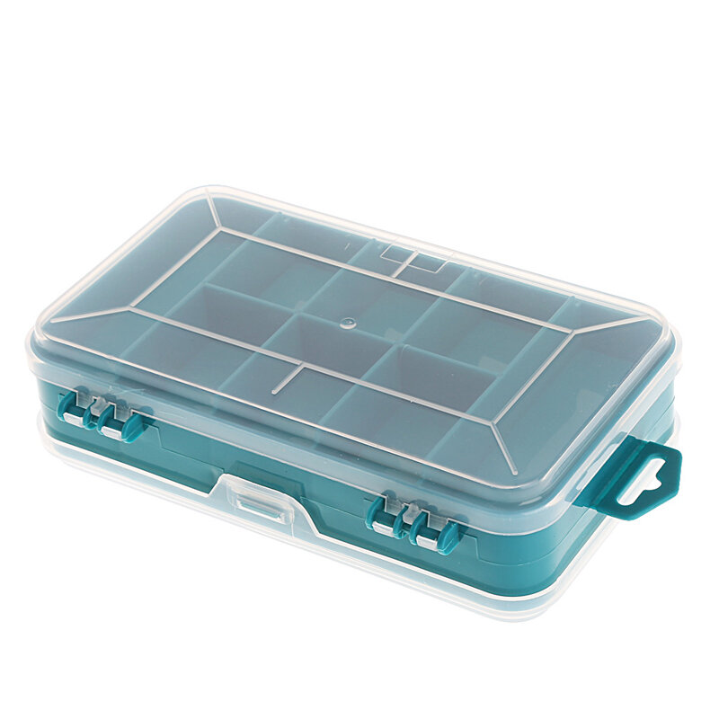 Caja de herramientas Herramienta de almacenamiento multifuncional de doble cara transparente para caja de plástico f