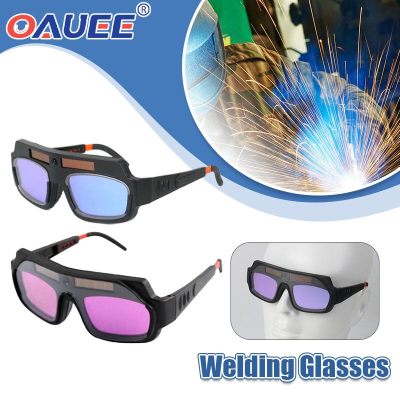 Oauee gafas solares de soldadura con atenuación automática, oscurecimiento antideslumbrante, gafas de soldadura de arco de argón, protección especial, herramientas