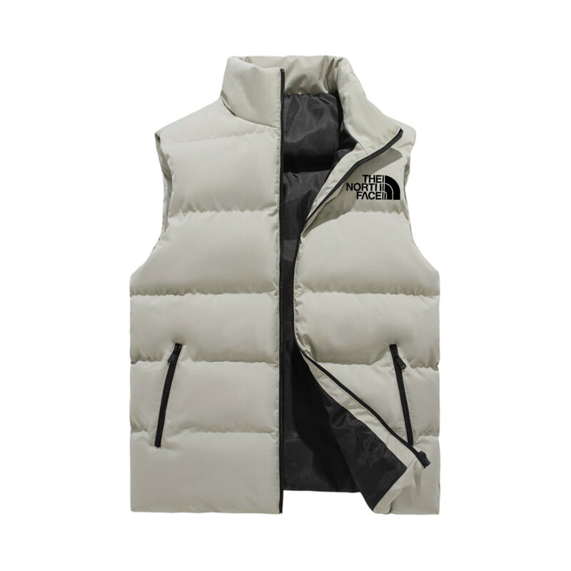 Jaqueta de algodão acolchoada com gola Stand masculina, zíper, parka quente, hip hop, rua, moda, novo, 2024