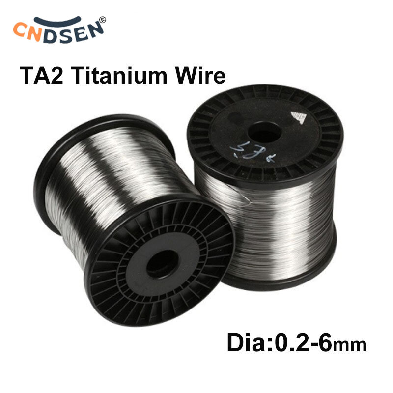 Fil de soudage en titane pur 99.99%, fil de soudage Ti, diamètre TA2, 0.2mm, 0.3mm, 0.4mm, 0.5mm, 0.6mm, 0.8mm, 1.2mm, 1mm, 1.5mm, 2mm, 2.5mm, 3mm, 4mm, 5mm, 6mm, 1 mètre