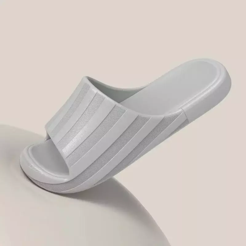 Summer Men's Women's Striped Slippers Fashion Light EVA Casual Home Indoor Anti slip Bathroom Slippers Beach Thick Sole Slippers