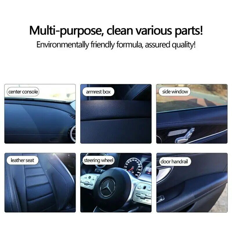 Spray per dettagli interni auto Kit per dettagli auto Kit per la pulizia degli interni Kit per la pulizia dell'auto per sedili in pelle del cruscotto dell'automobile