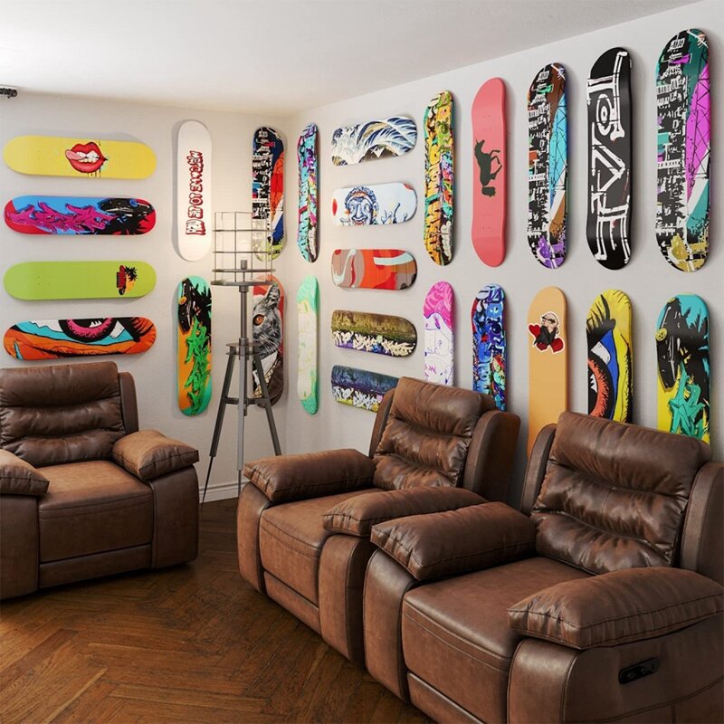 مجموعة رفوف عرض للتزلج مثبتة على الحائط ، دعامة عجلات ، حامل ، خطاف ، تخزين ، منظم ، أجزاء ، غرفة ، منظمين