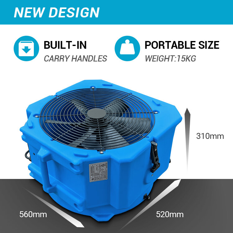 Best Sale air cleaning equipment 1/4hp 4000cfm Axial Air Mover Floor Dryer Air Blower Drum Fan