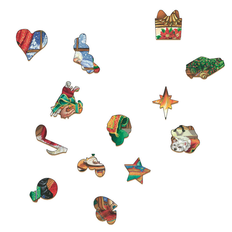 Natal madeira Jigsaw Puzzle brinquedo para crianças, Papai Noel madeira Puzzles, Jogos educativos, Presente Festival