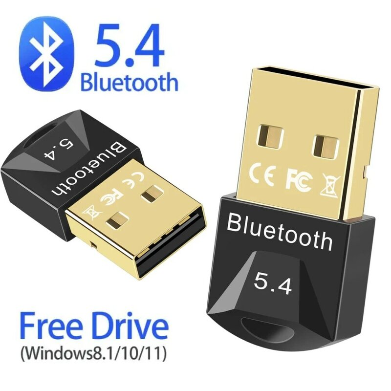 Adattatore Bluetooth per Pc Usb Bluetooth 5.4 5.3 ricevitore Dongle per altoparlante Mouse tastiera trasmettitore Audio musicale
