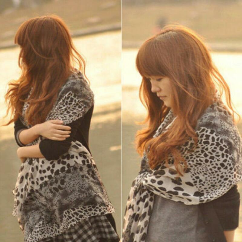 Leopard Scarf European and American Leopard Scarf New Korean Version Chiffon Fashion Elegant Female Soft Silk Scarf