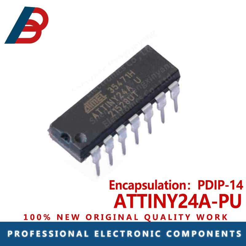 ATTINY24A-PU 마이크로 컨트롤러 칩 패키지 PDIP-14, 1 개