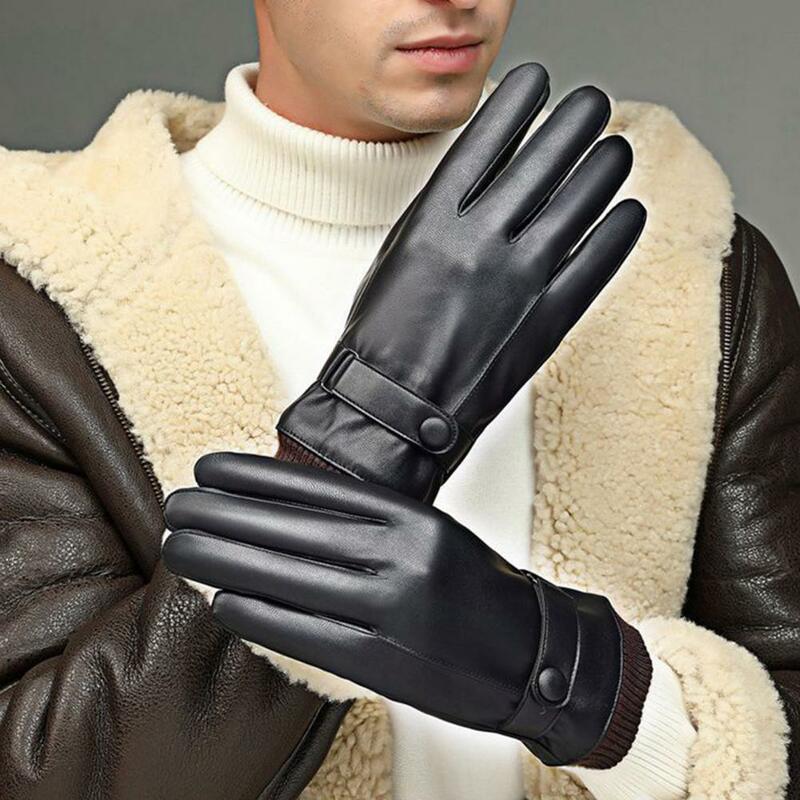 Нескользящие велосипедные перчатки, мужские зимние перчатки, ветрозащитные зимние перчатки для сенсорного экрана, мужские мягкие плюшевые велосипедные перчатки с подкладкой из искусственного меха