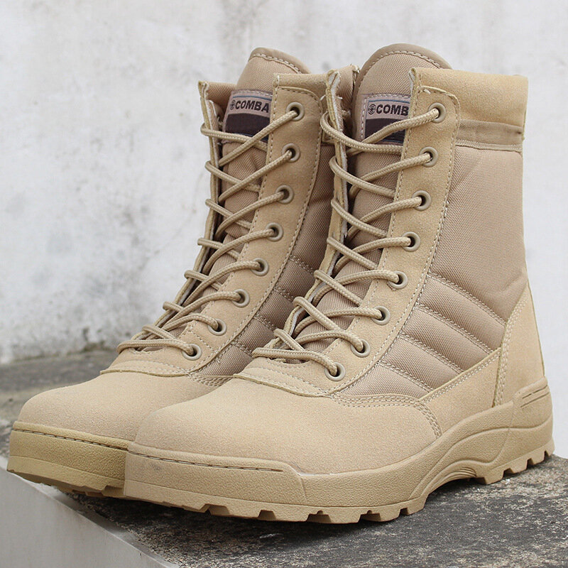 2024 New Tactical Boots Men Boots Special Force Desert Combat Male Boots Outdoor Hiking Boots Ankle Shoes Men Tactical Boots
