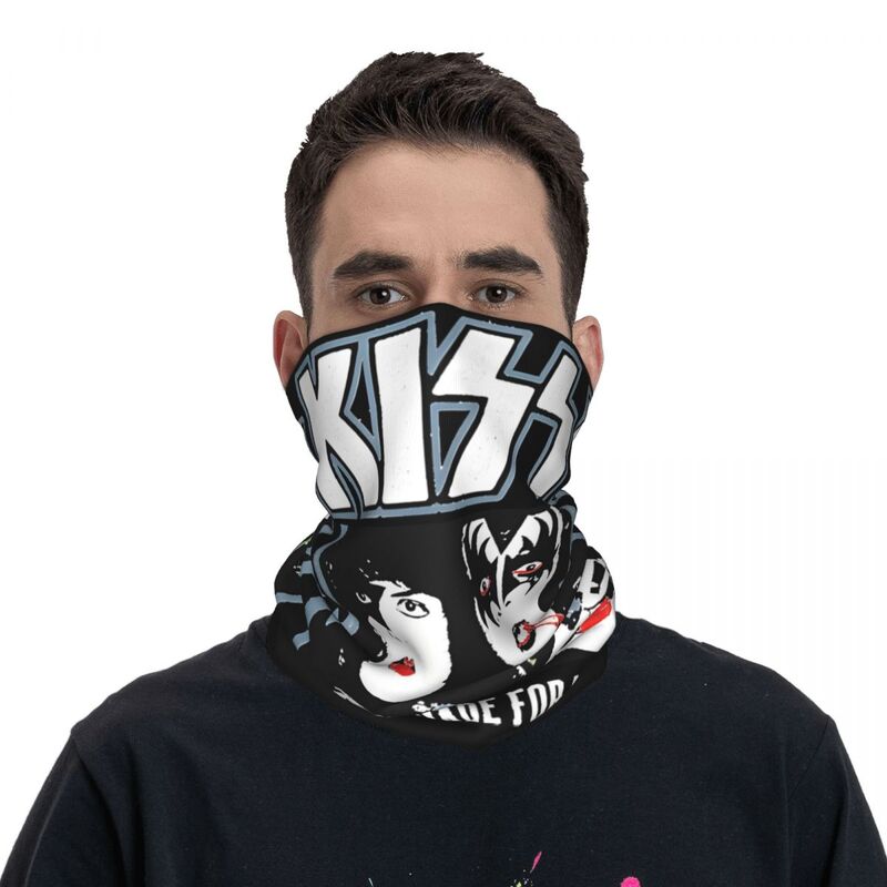 I Was Made For Loving You KISS IN CONCERT Bandana Neck Cover Printed Motorcycle Club Face Scarf Multifunctional Headwear Cycling
