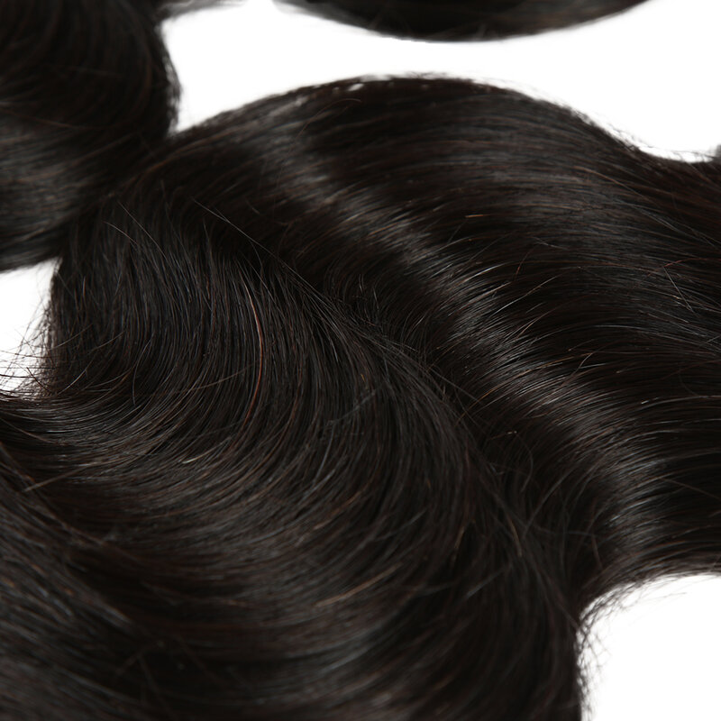 Eleganckie doczepy typu Body Wave brazylijskie włosy splatają pojedyncze wiązki ludzkich włosów naturalne/kruczoczarny doczepy z włosów typu Remy 8-28"