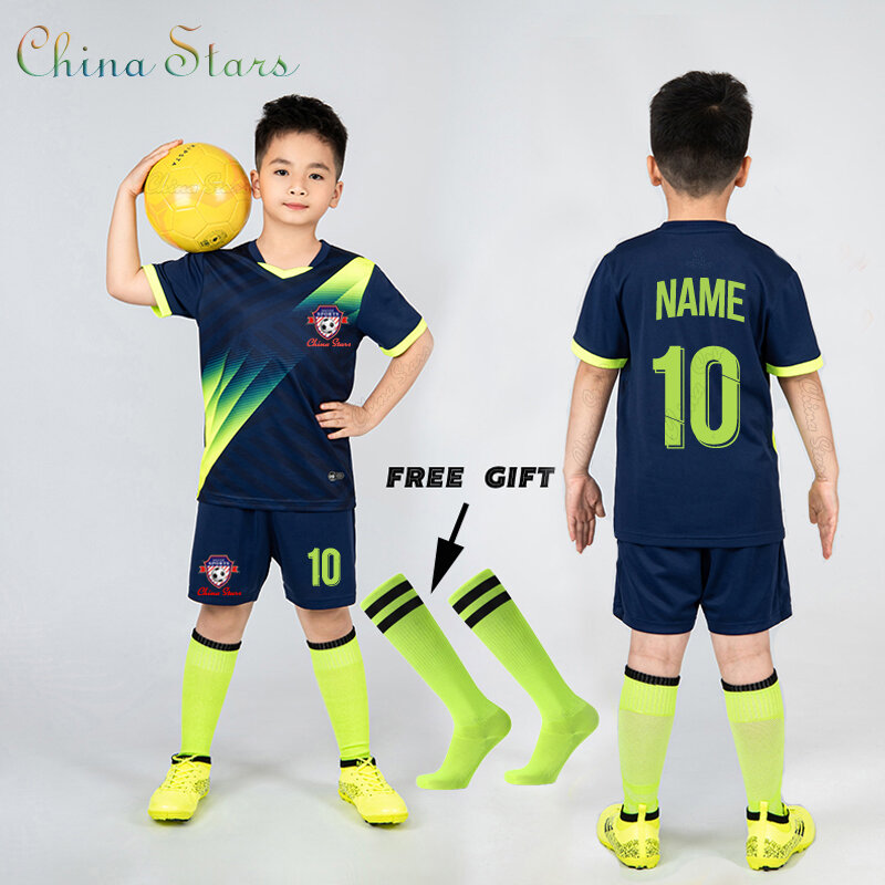 Ragazzi maglia da calcio tuta bambino divise sportive da calcio bambini giocano a palla abbigliamento sportivo kit gilet calzini da calcio per bambini