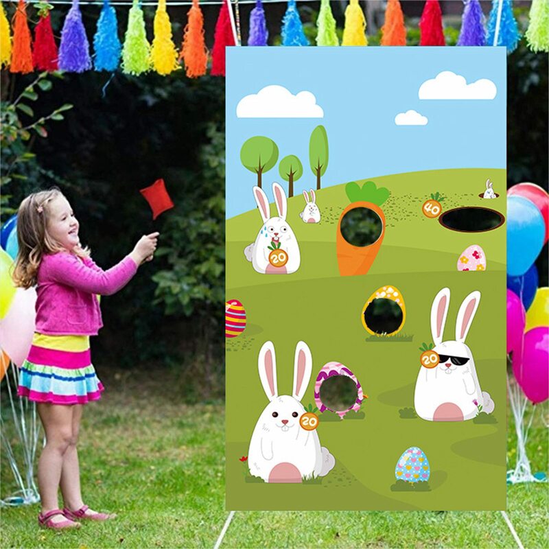 Пасхальное брошение, Дневной светильник, флаг кролика, баннер с тематикой, баннер в виде бобового мешка, баннер, Карнавальная детская игрушка