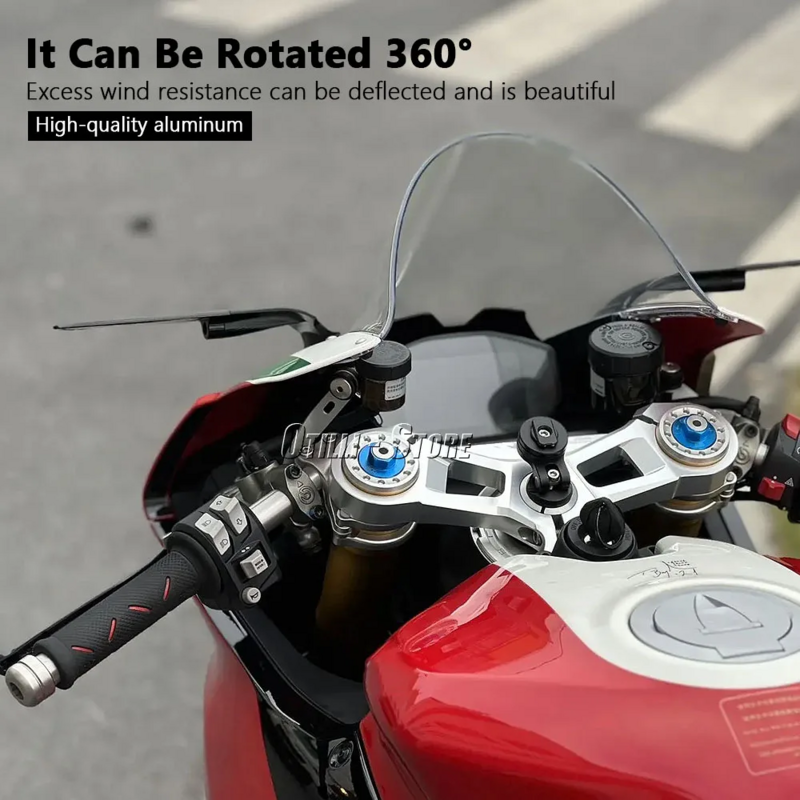 Espelhos retrovisores de motocicleta com LED giratório, espelhos de asa ajustáveis, Ducati Panigale V2 2020-2023 Panigale V4 2019-2022, Novo
