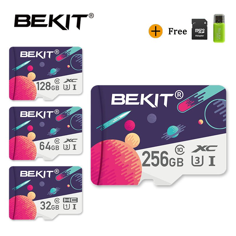 Bekit Geheugenkaart 100% Originele 8Gb 16Gb 32Gb 128Gb 256Gb Class10 Geheugenkaart Mini Tf Kaart Cartao De Memoria U1/U3 Voor Telefoon