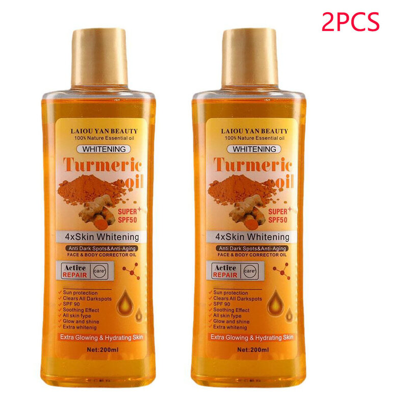 2PCS Turmeric Essential Oil Facial Body Massage Moisturizing Diffuser Aromatherapy Face Care Body Care Anti Aging Remove Dark