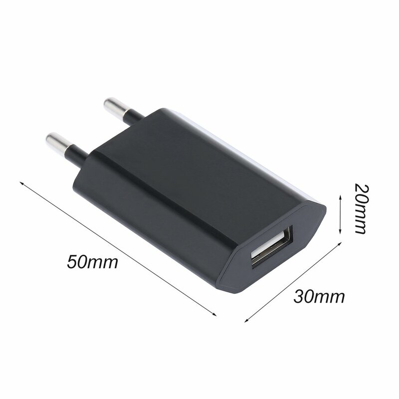 Cargador USB de pared para el hogar, adaptador de corriente de viaje para iPhone 5, 5S, 5C, 6, 6S, 7, enchufe europeo, 5V, 1A