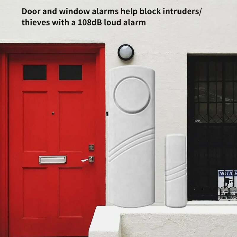 Alarme antivol sans fil pour porte et fenêtre, capteur magnétique simple, sécurité à domicile, système plus long, dispositif de sécurité, 90dB