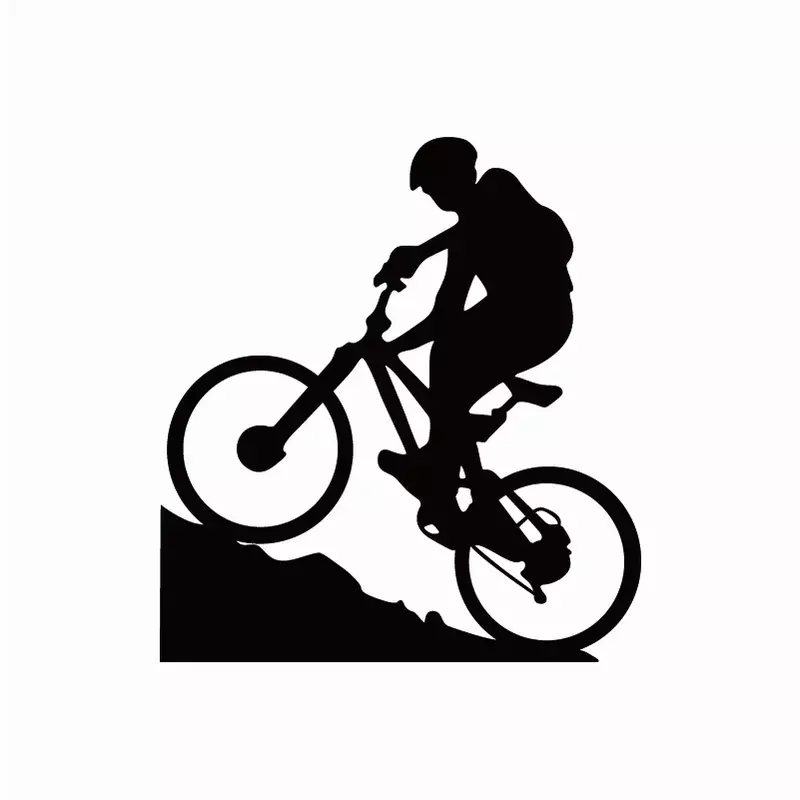 Calcomanías de vinilo para bicicleta de montaña, pegatina para coche, estilo de silueta, deportes extremos, accesorios exteriores para niño