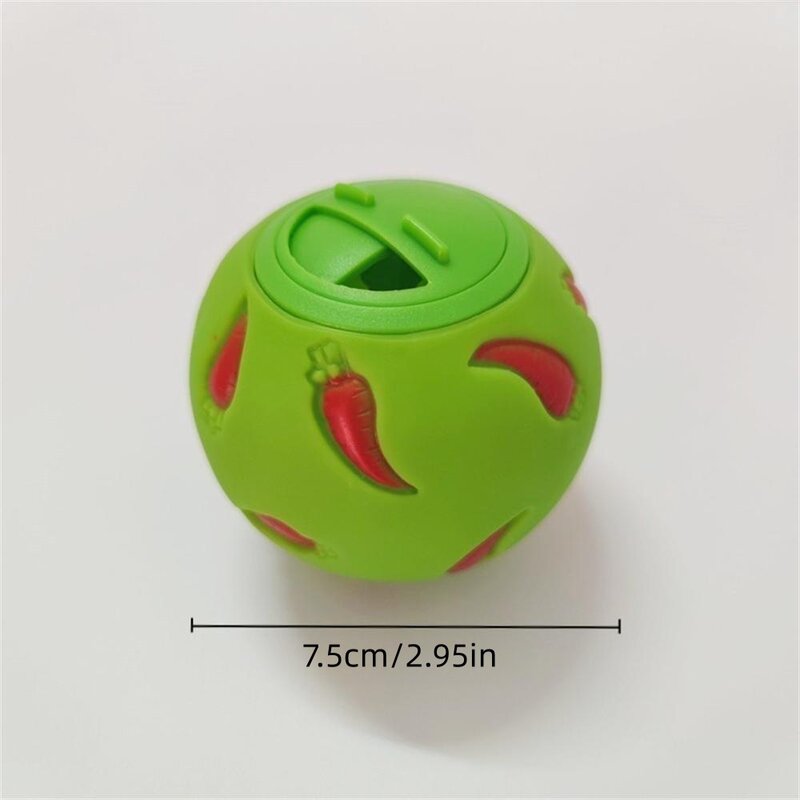 Bite Resistant Treat Ball Toy para Pet, Bola, Alimentador Lento, Brinquedo Interativo Coelho, Snack Ball, Furão Kitty Hamster Toy, 1Pc