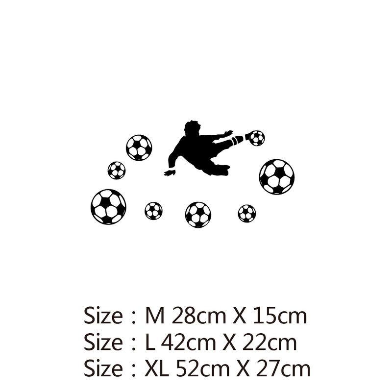 サッカーまたは子供のためのサッカーウォールステッカー,取り外し可能なビニールステッカー,男の子の部屋の装飾