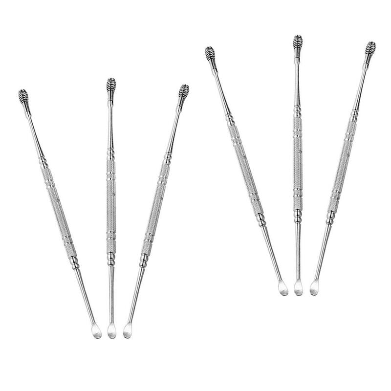 6X Stainless Steel Removal Tools Ear Pick Digging Ear Spirals