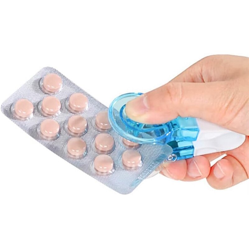 Portable Pill Taker, Pill Dispenser Tablet Carrier, Portable Pill Taker Remover, Pill Cutter For Small Pills