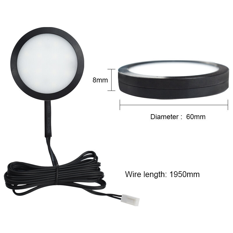 2W Led Under Cabinet Light Kits Dimmable with RF Remote Controller for Counter Wardrobe Bookshelf Kitchen Lighting Fixture