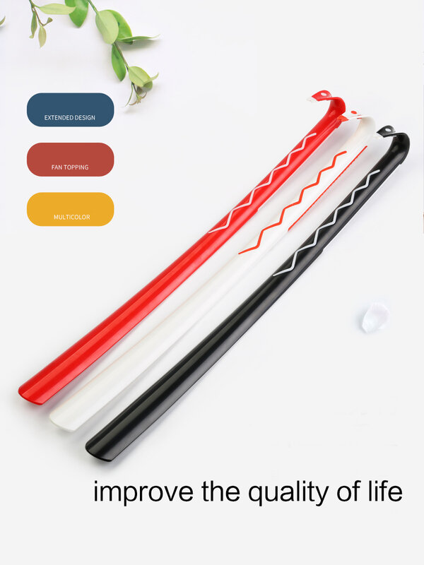 62cm Professional Top Grade ABS Plastic Shoe Horn Long Handle Shoehorn Useful Shoe Lifter Hook Up Shoe Spoon Home Pregnant Tools