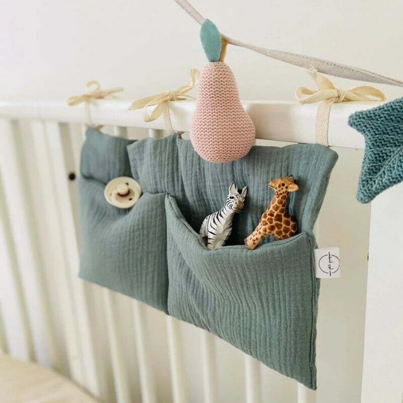 New Portable Baby Crib Storage Bag Multifunctional Newborn Bed Headboard Organizer for Kids Baby Bedding Diaper Bag