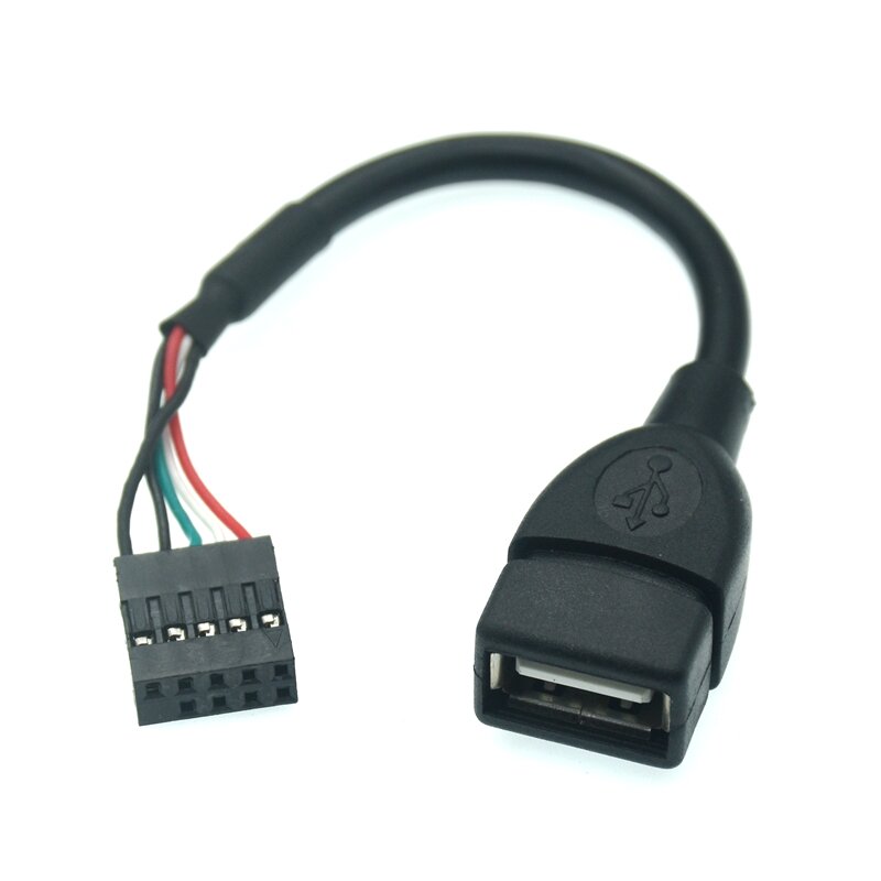 9-pin USB Motherboard Internal Header to USB2.0 Bus Adapter Chassis Built-in Cable for Computer Desktop Cable