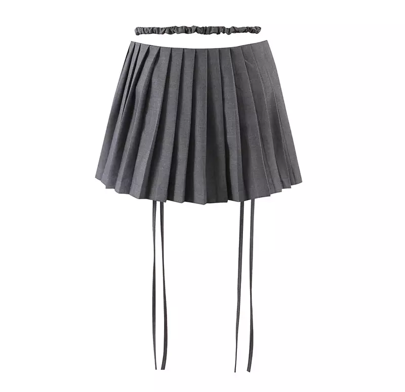 Suninbox-faldas de primavera y verano para mujer, minifalda Sexy gris, informal, para vacaciones y Club, 2024