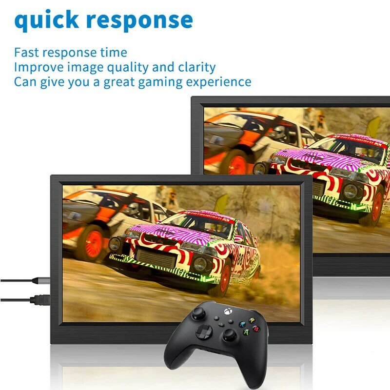 11,6 Zoll tragbarer Monitor HDMI-kompatibler Laptop zweiter Bildschirm Gaming erweitertes Display für Switch/PS4/Xbox/Himbeer Pi