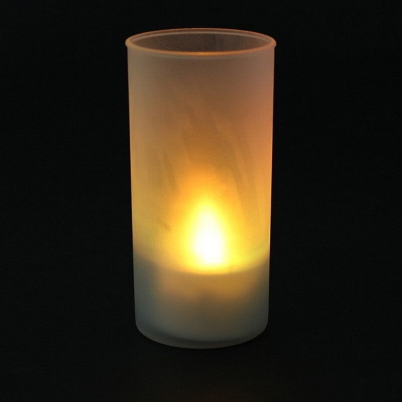 Elektroniczna świeca Led romantyczny 7 kolorów cios czujnik dźwięku dekoracja Led lampka nocna lampka herbaty