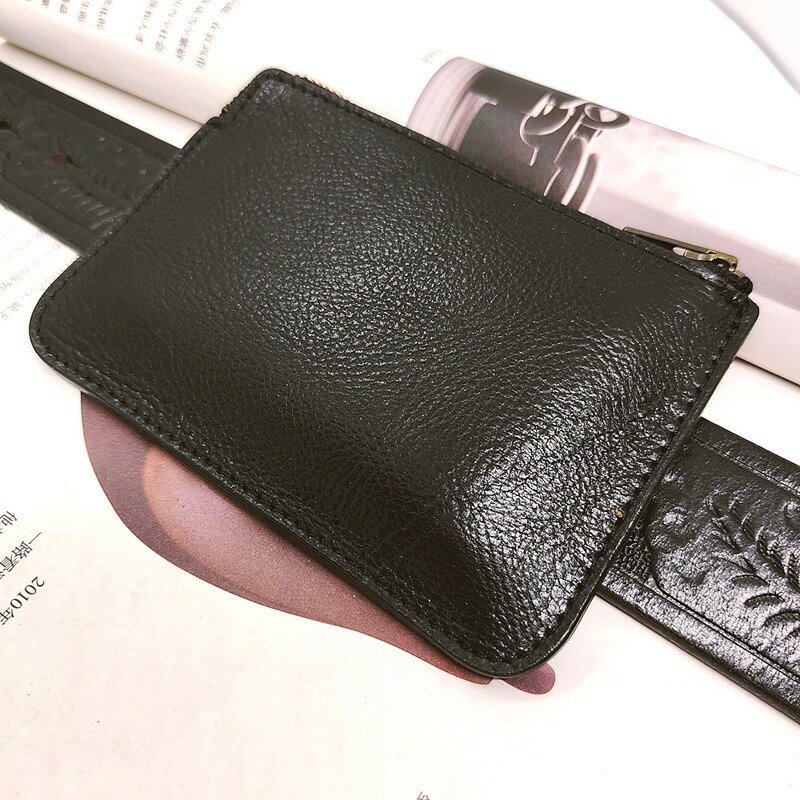 Talii torba z prawdziwej skóry torba na pas Ultra cienki piterek kierowcy licencji przypadku identyfikatory portfel dla mężczyzn LHD-J