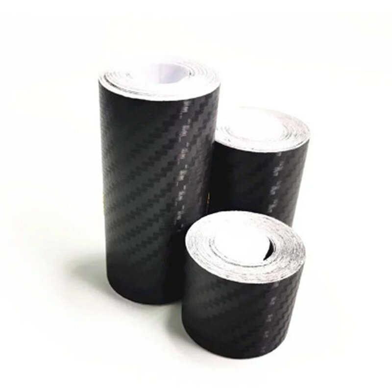 3D Carbon Fiber Sticker para Car Door Sill, Scratchproof Adesivos, Protetor, Auto Bumper Strip, Car Protect Tape