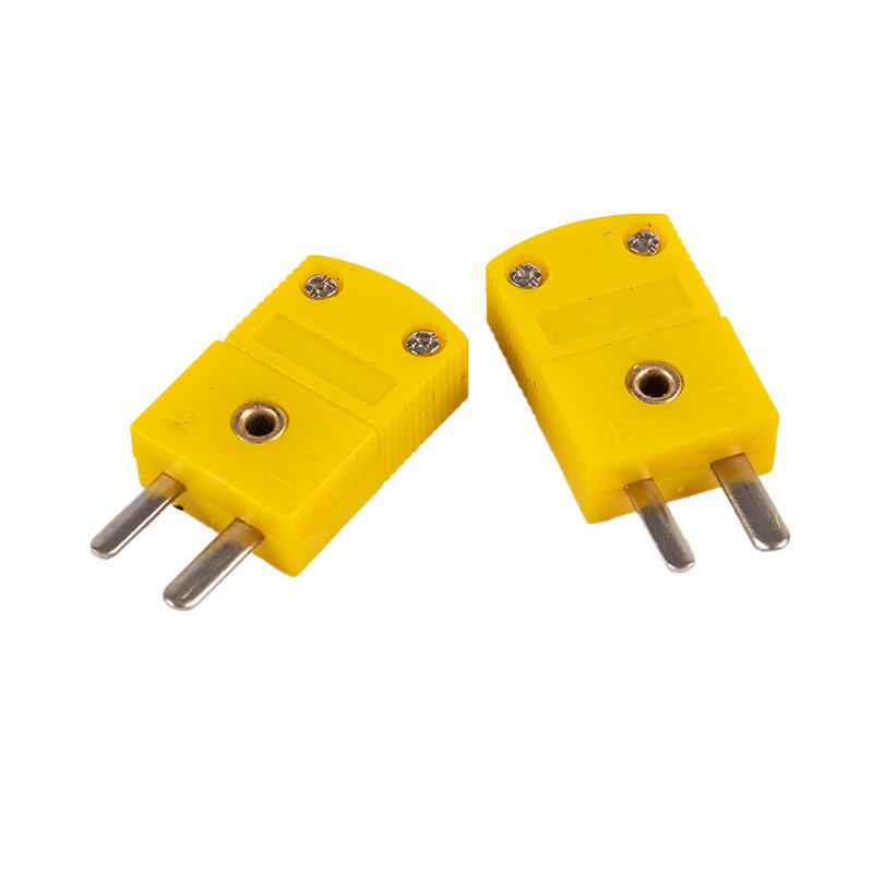 Nuovo tipo giallo K maschio/femmina Mini connettore spina di sicurezza si adatta a tutti i nostri regolatori di temperatura sensore di temperatura 5 pezzi