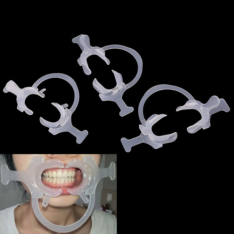 1PCS Dental Cheek Lip Retractor Mouth Opener C-shape Handle Wing Expanders