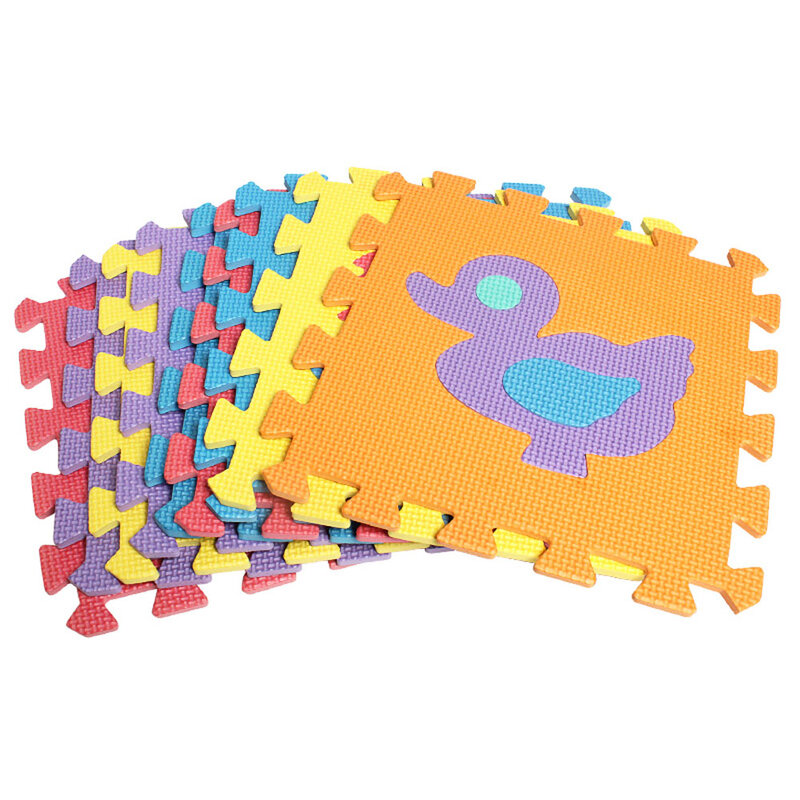 10 pz/set 30*30cm numero Animal Pattern Baby Play Mat Puzzle Toys For Kids bambini EVA Foam Yoga Crawling Mat s Floor Tapete