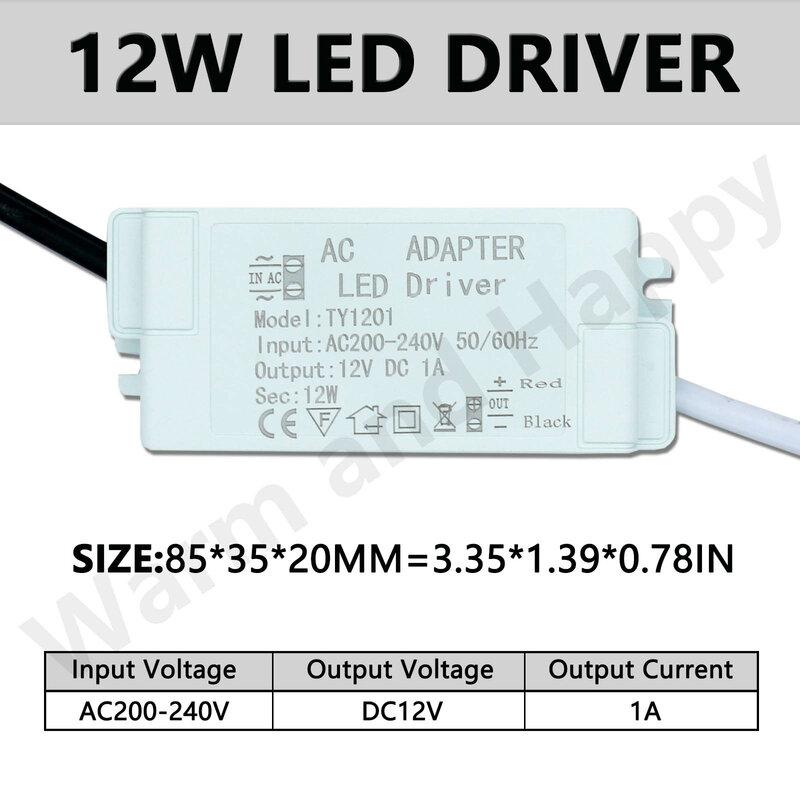 Светодиодный драйвера 12 V W 24 W 36 W с чехол для светодиодный s AC220 до 12 V 1A2A3A Питание Управление трансформаторы для освещения светодиодный свет Газа