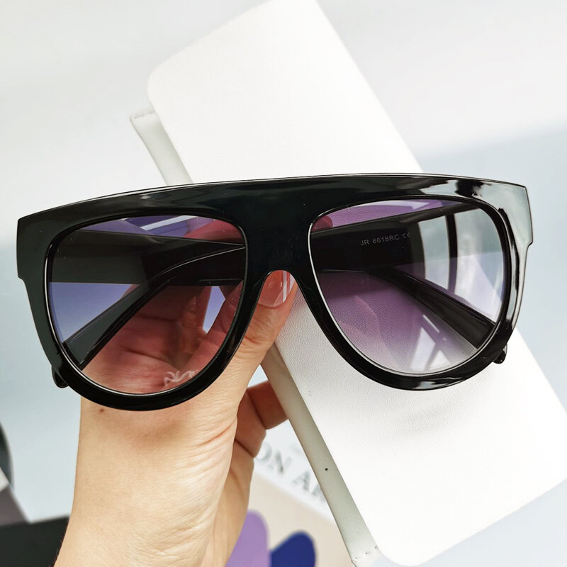 Schwarz leopard Sonnenbrille Trendy Big Vintage Flache Top Sonnenbrille Frauen Niet Shades Sonnenbrille Für Männer Weibliche UV400 Brillen
