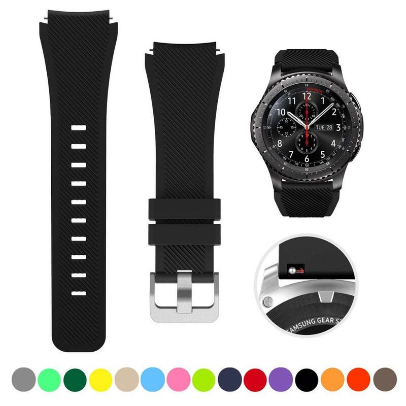 Correa de silicona para Samsung Galaxy Watch 3, de 22mm pulsera de reloj, 45mm, huawei watch GT2 46mm, Gear S3, Amazfit GTR 47mm