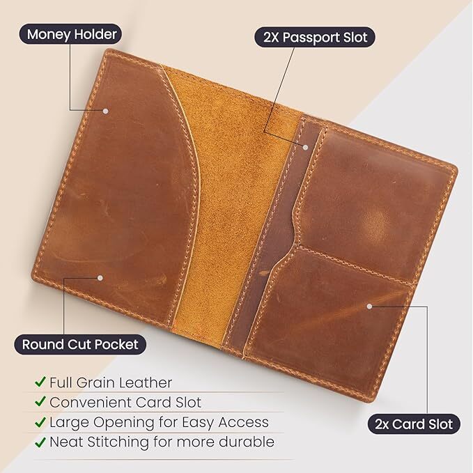 Обложка для паспорта из натуральной кожи Крейзи Хорс, однотонный чехол для кредитных карт, удостоверения личности, деловой дорожный кошелек унисекс