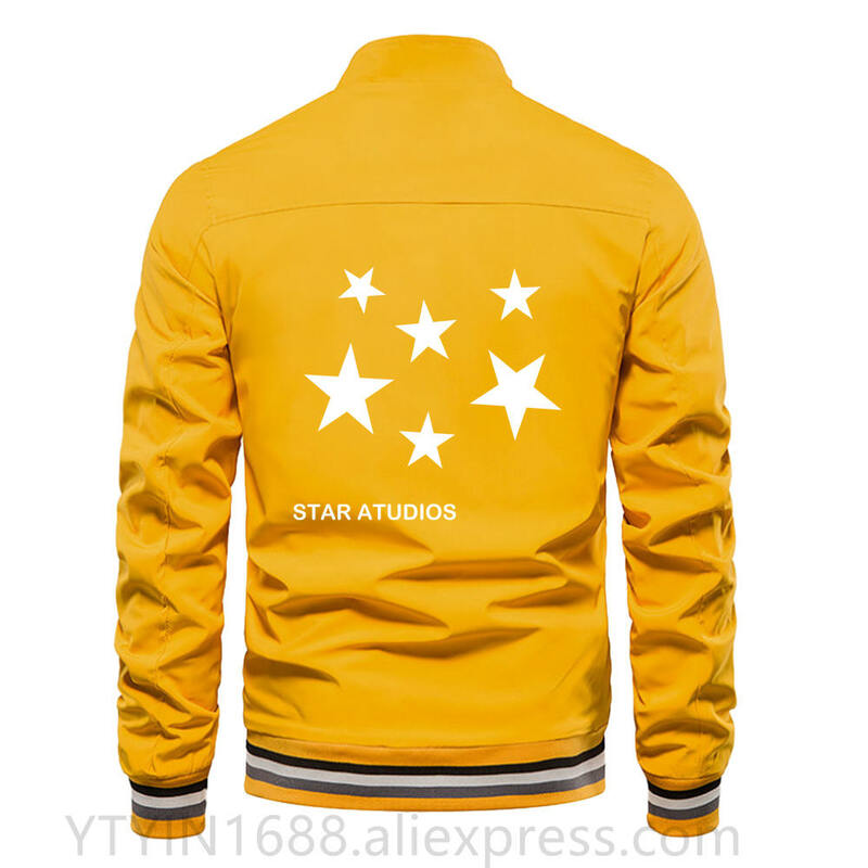 Jaquetas bomber blusão masculinas, jaquetas estampadas com letra gráfica, roupas de grife varsity Y2k, novo para primavera, 2022