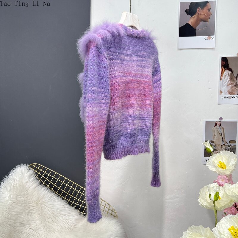 Suéter de piel de zorro para mujer, cárdigan corto H1, novedad de primavera 2023