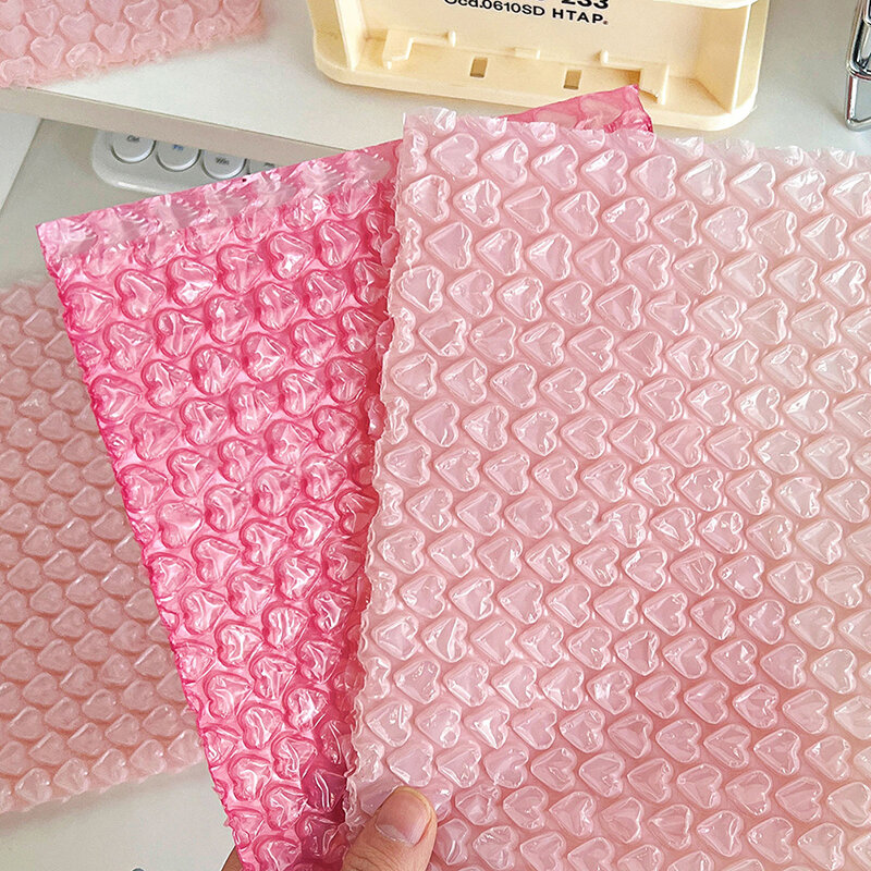 10Pcs Espuma Embalagem Sacos Envelope PE Clear Protective Wrap Transproent Bubble Bag Filme Duplo Pacote à prova de choque Amortecimento Covers